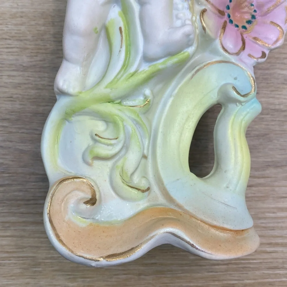 Vintage Cherub Porcelain Bud Stem Vase‎ Coquette Angelcore Fairycore Floral - Picture 4 of 10